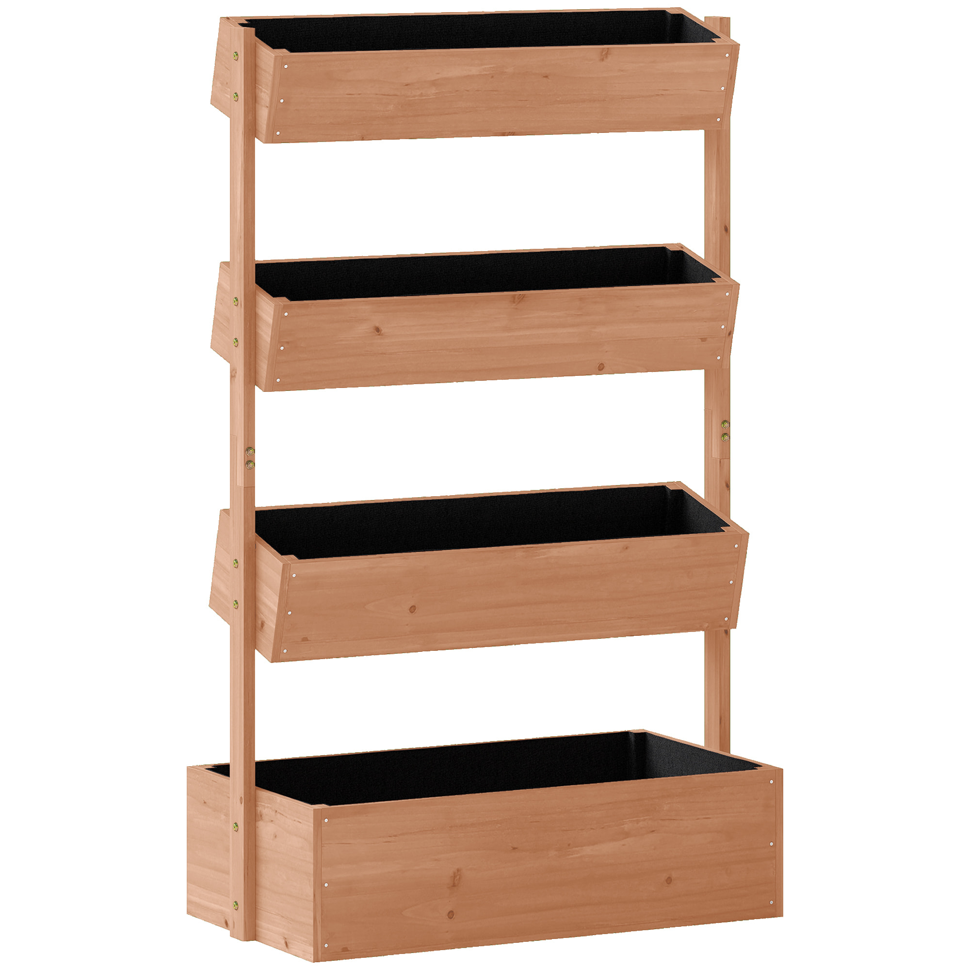 Jardinière bois pré-huilé 4 niveaux dim. 85 x 45 x 140 cm