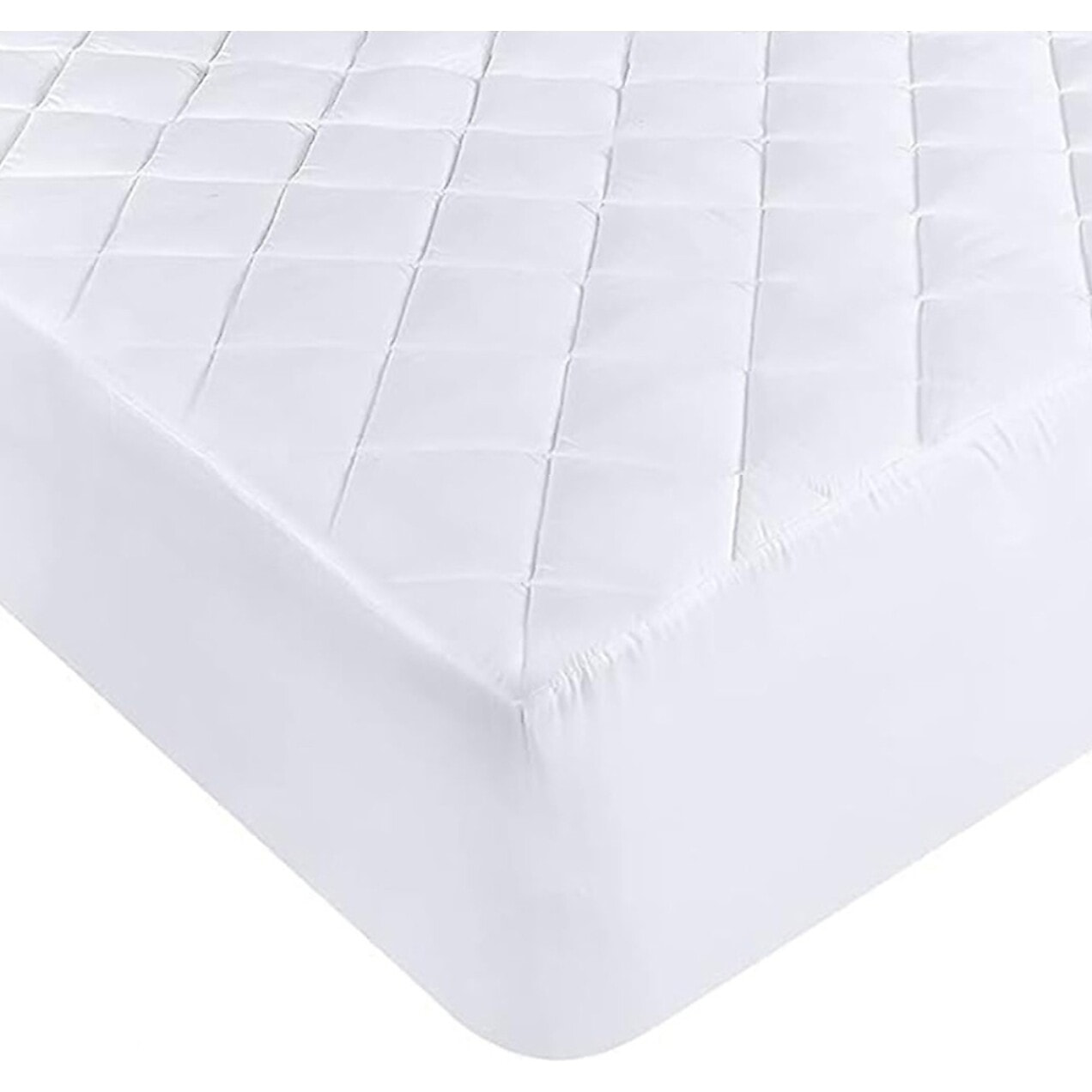 Protege Matelas 100% Polyester 205gsm Matelasse / Respirant Blanc