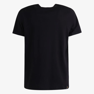 T-shirt Esercito nera in cotone uomo