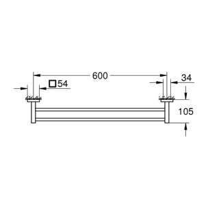 GROHE Start Cube - Double barre porte-serviettes - Finition Chromée 41104000