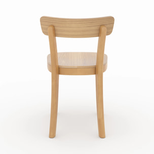 Lot de 2 chaises en bois clair - Keno