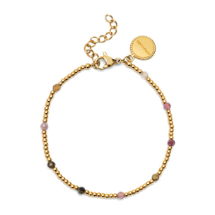 Pulsera Tourmaline Dream Acero Baño Oro
