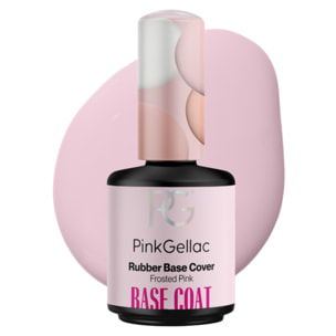 Vernis semi-permanent - Rubber Base Coat - Frosted Pink - 15 ml