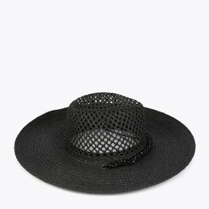 Cappello effetto cowboy in rafia