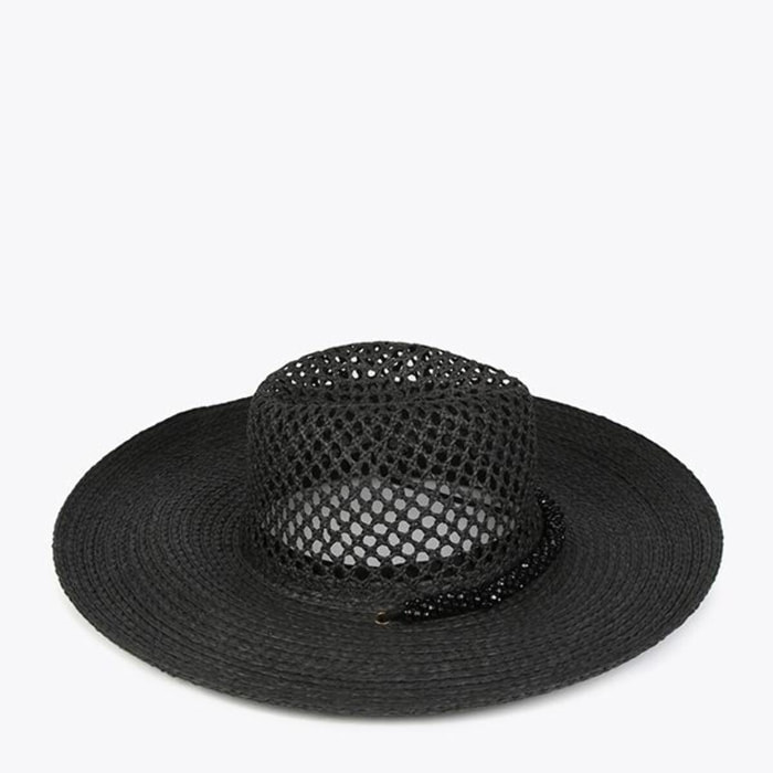 Cappello effetto cowboy in rafia