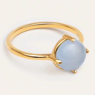 Anillo Celebrate Azul Baño Oro