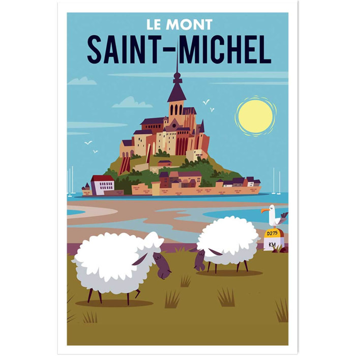 Affiche mont Saint Michel Affiche seule