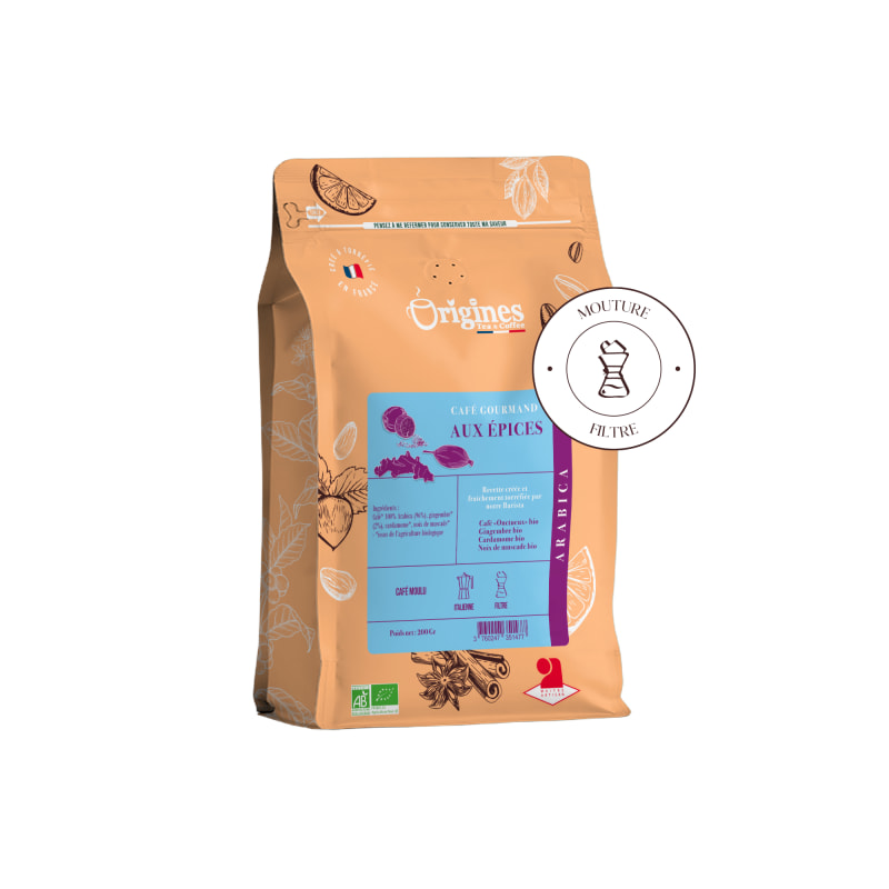 Café Gourmand Bio aux Epices - Moulu Filtre 200g