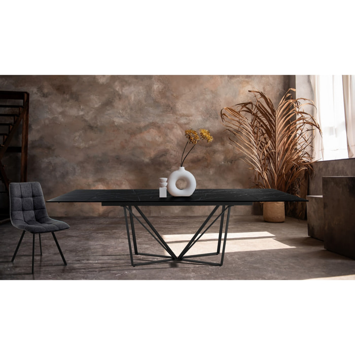 Tomasucci Table extensible SPINNE MARBRE NOIR