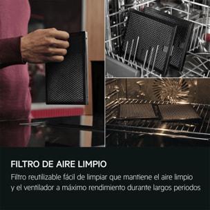 AEG Placa de inducción con campana extractora de 80 cm TH84CB03FB