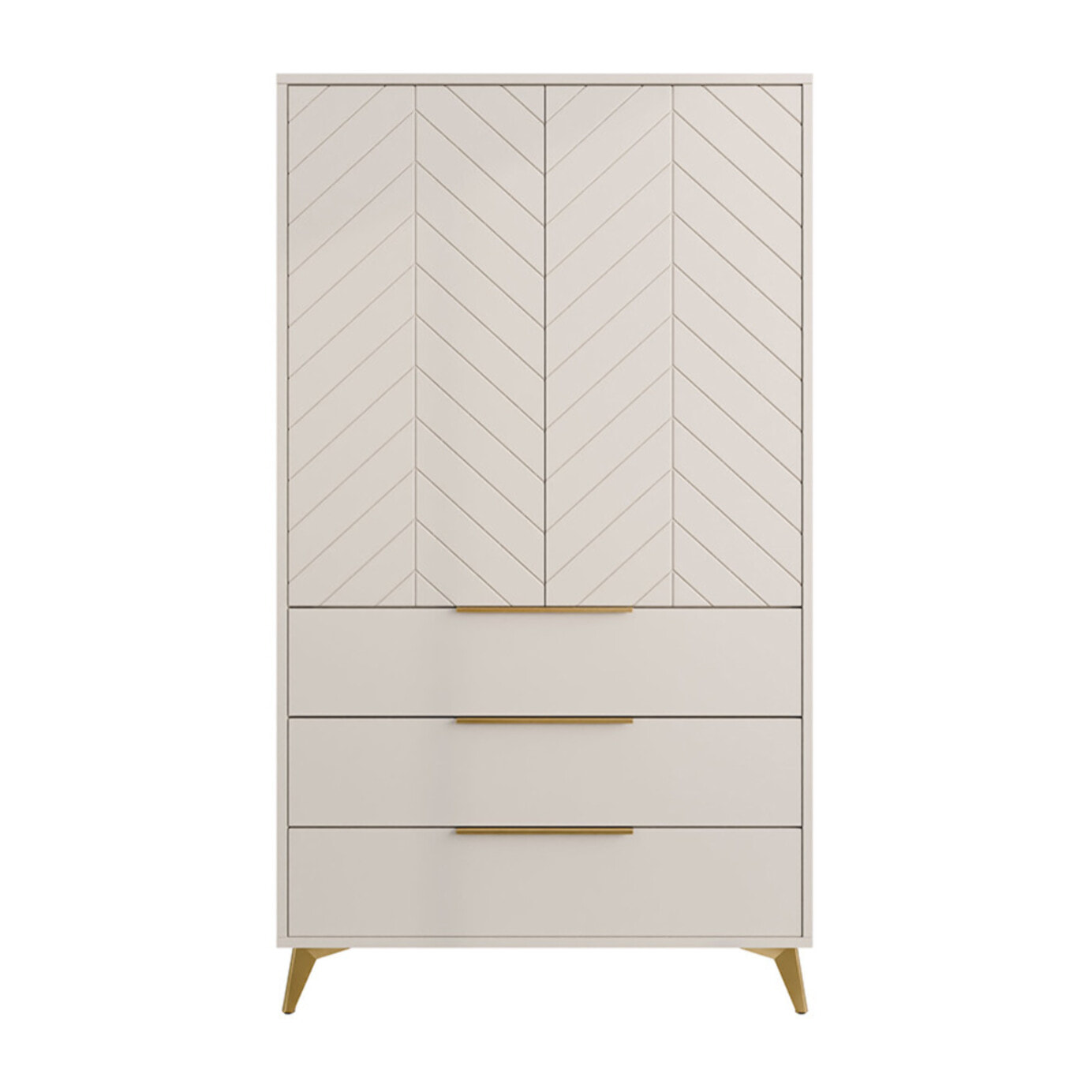 Boccioni - buffet haut - beige - 3 tiroirs et 2 portes - 104x180 cm - Beige