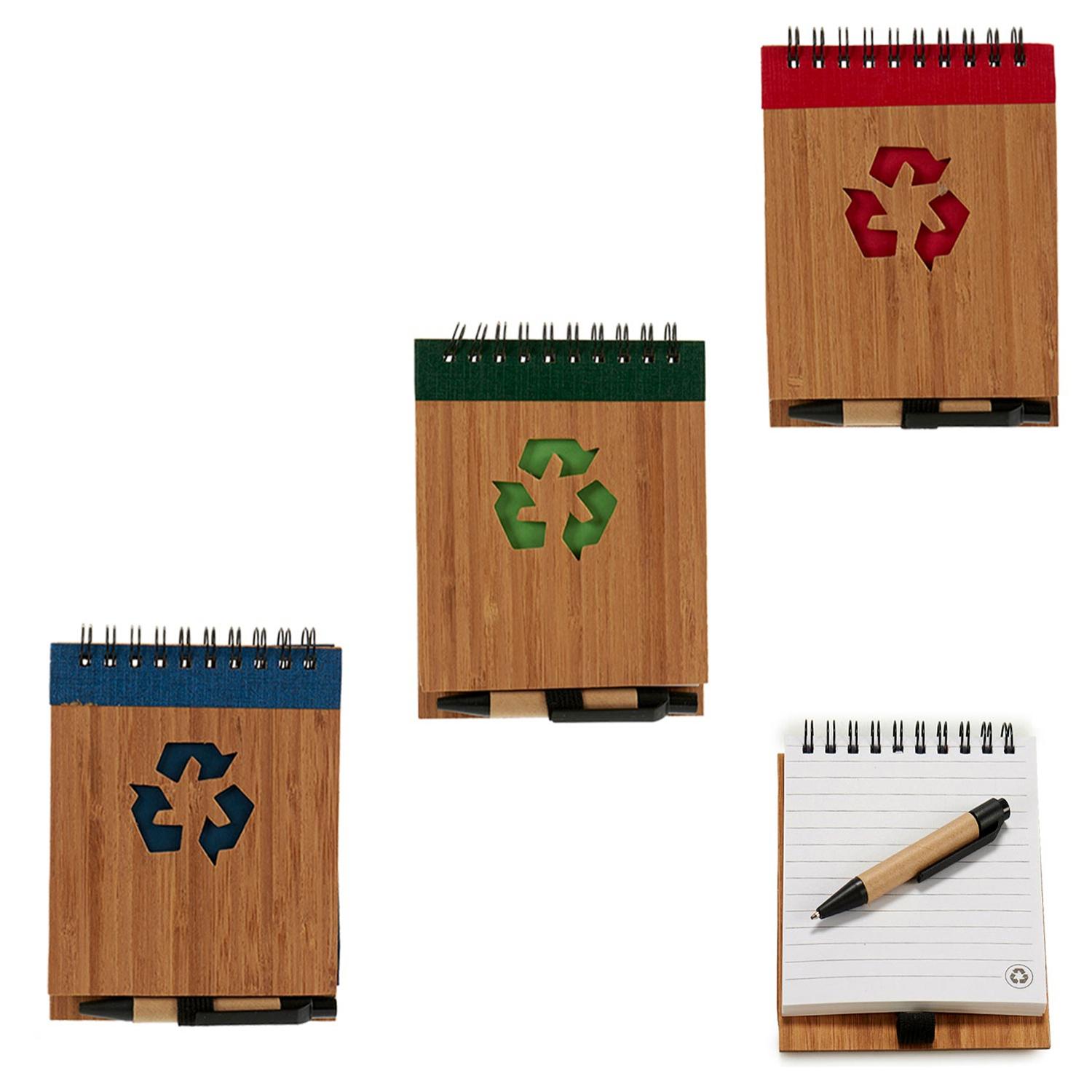 PACK 4 LIBRETAS BAMBU RECICL Y BOLI 10X13CM S4