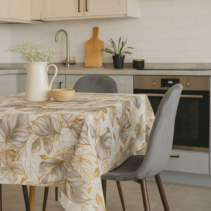 CASSESE HOME Tovaglia in PVC Breccia Con Bordino – Antimacchia, Pratica e Decorativa Made in Italy_Dec.B