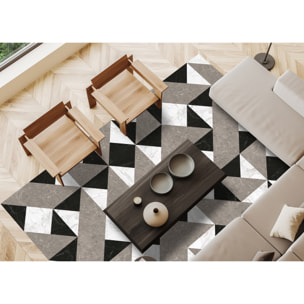 Alfombra de vinilo Imperium 50x140 cm - PVC antideslizante, vinilica para cocina o salón, lavable, estilo geométrico