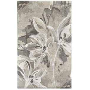 Tappeto Arredo Disegno Floreale Tortora