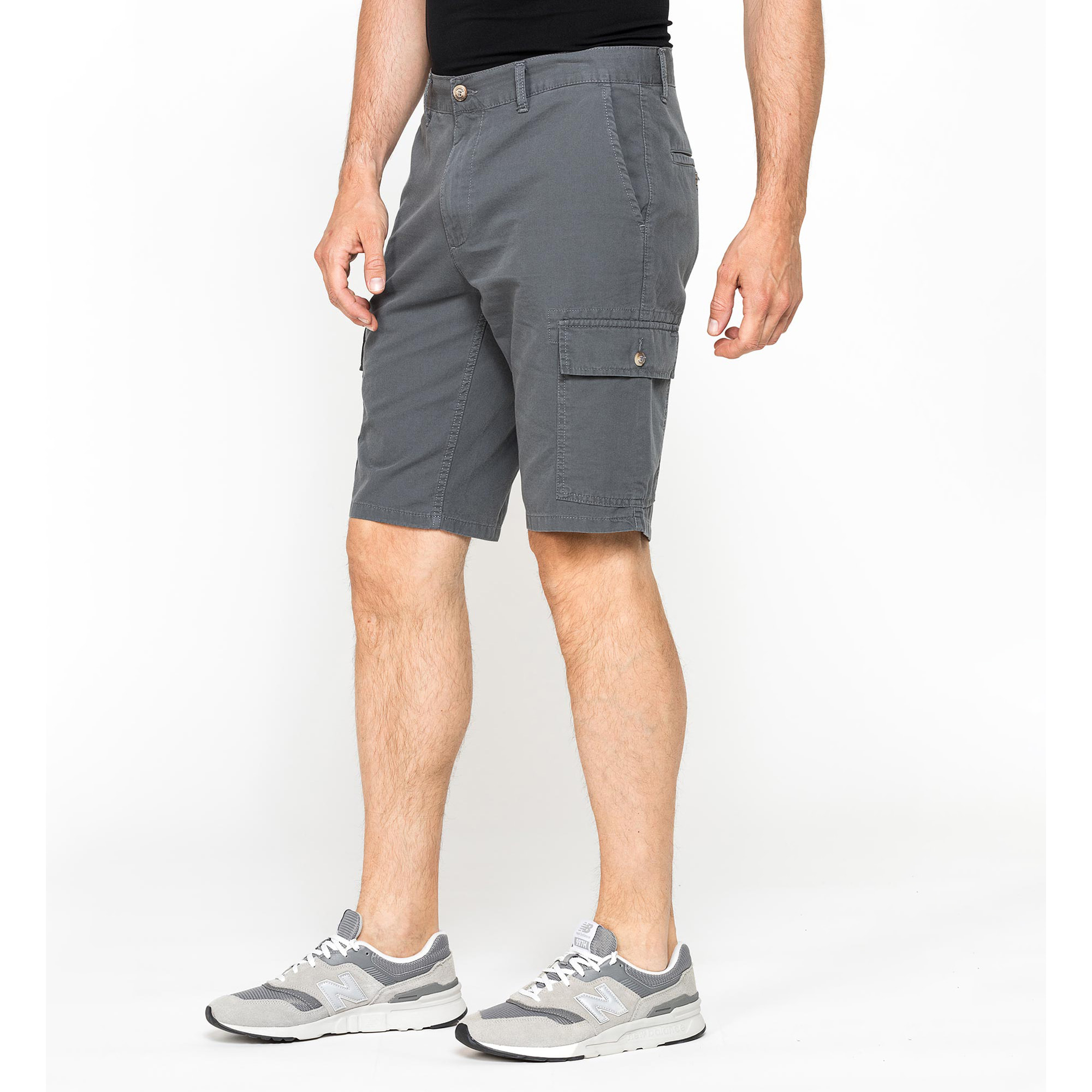 BERMUDA CARGO IN GABARDINA LEGGERA CON TASCONI