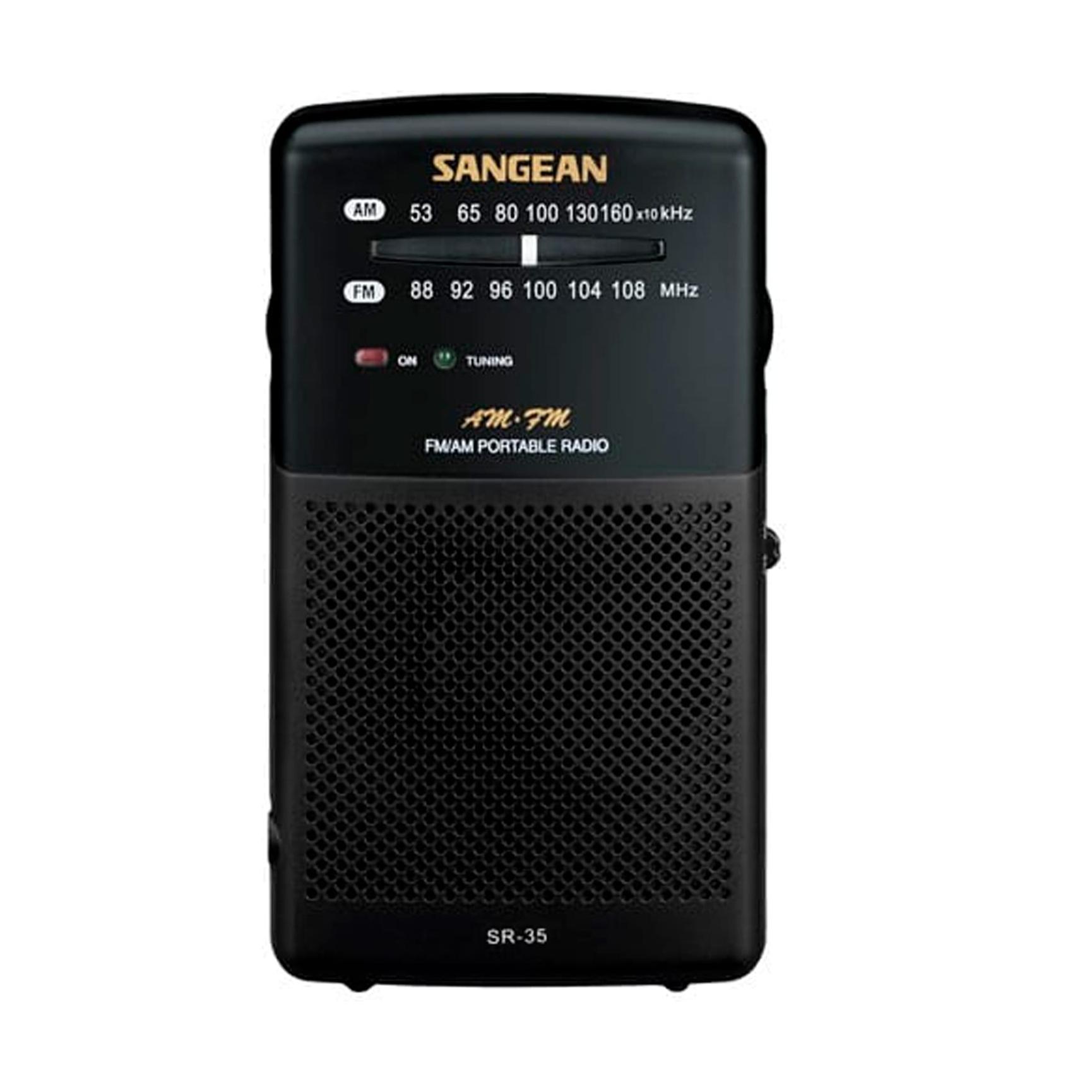 SANGEAN SR-35 NEGRO RADIO DE BOLSILLO FM/AM ALTAVOZ INTEGRADO Y AURICULARES