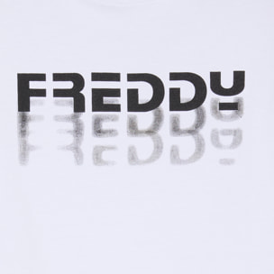T-shirt Bambina Cropped con Logo FREDDY Degradé