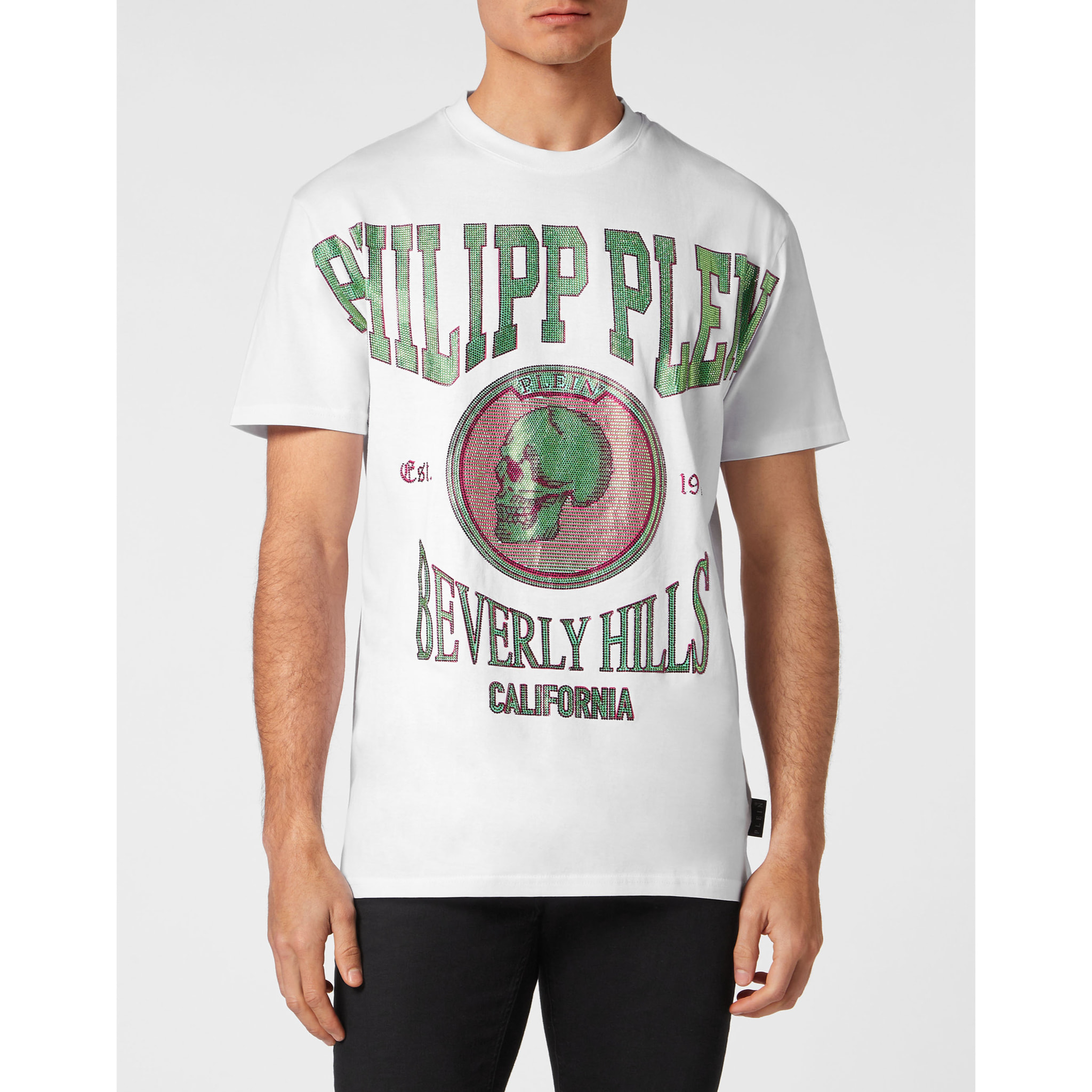 PHILIPP PLEIN Camiseta de cuello redondo y manga corta