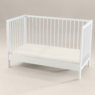 Cool Kids - Sábana bajera Estampada - Ajustable - 100% Algodón - Cuna/Maxicuna - Vichy Beige