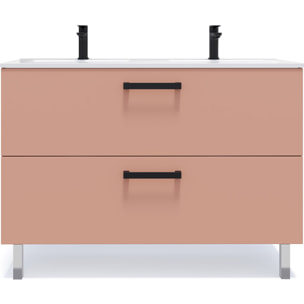 Meuble salle de bain double vasque 2 tiroirs - CHELSEA