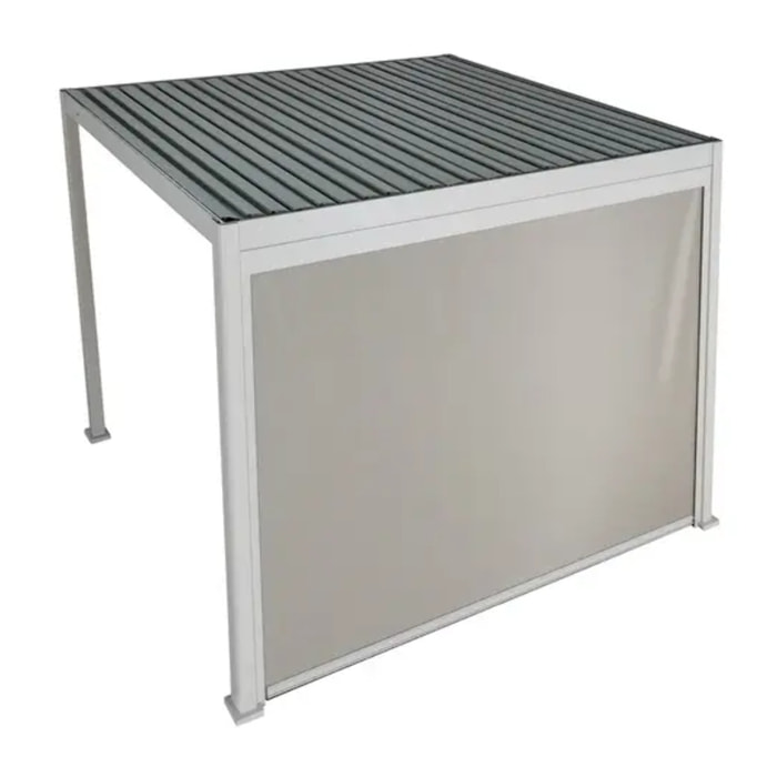 Store pour Pergola bioclimatique Evora pour Evora 6x3,6 m argile