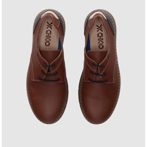 Zapatos de Piel - Marron - Tacón: Bajo