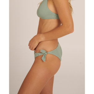 Braga de bikini clásica con lazos en tejido piqué