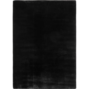 ALBA - Tapis doux noir à poils courts