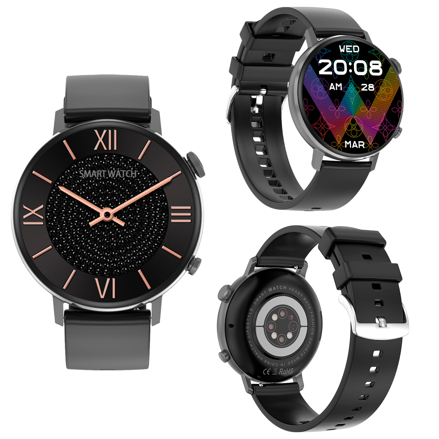 Smartwatch DT88 MAX, pantalla AMOLED 1.45" 466*466 px, asistente de voz, llamada bluetooth, más de 150 modos de deporte y monitor de salud.