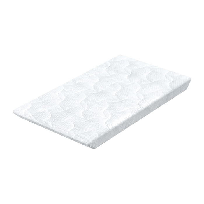 Matelas pour berceau 6x50x88cm en polyester blanc