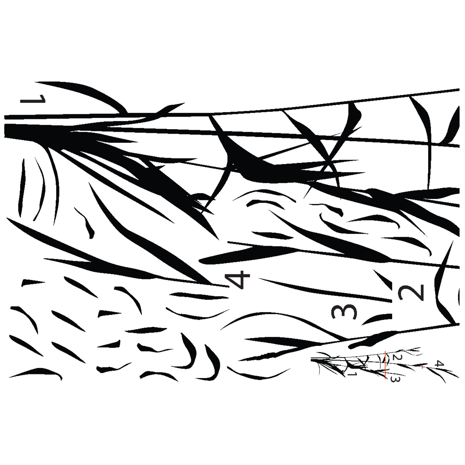 Stickers muraux | Sticker Mural Autocollant - NATURE HERBES HAUTES - adhésifs fond transparent