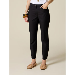 Oltre - Pantaloni skinny misto cotone - Nero
