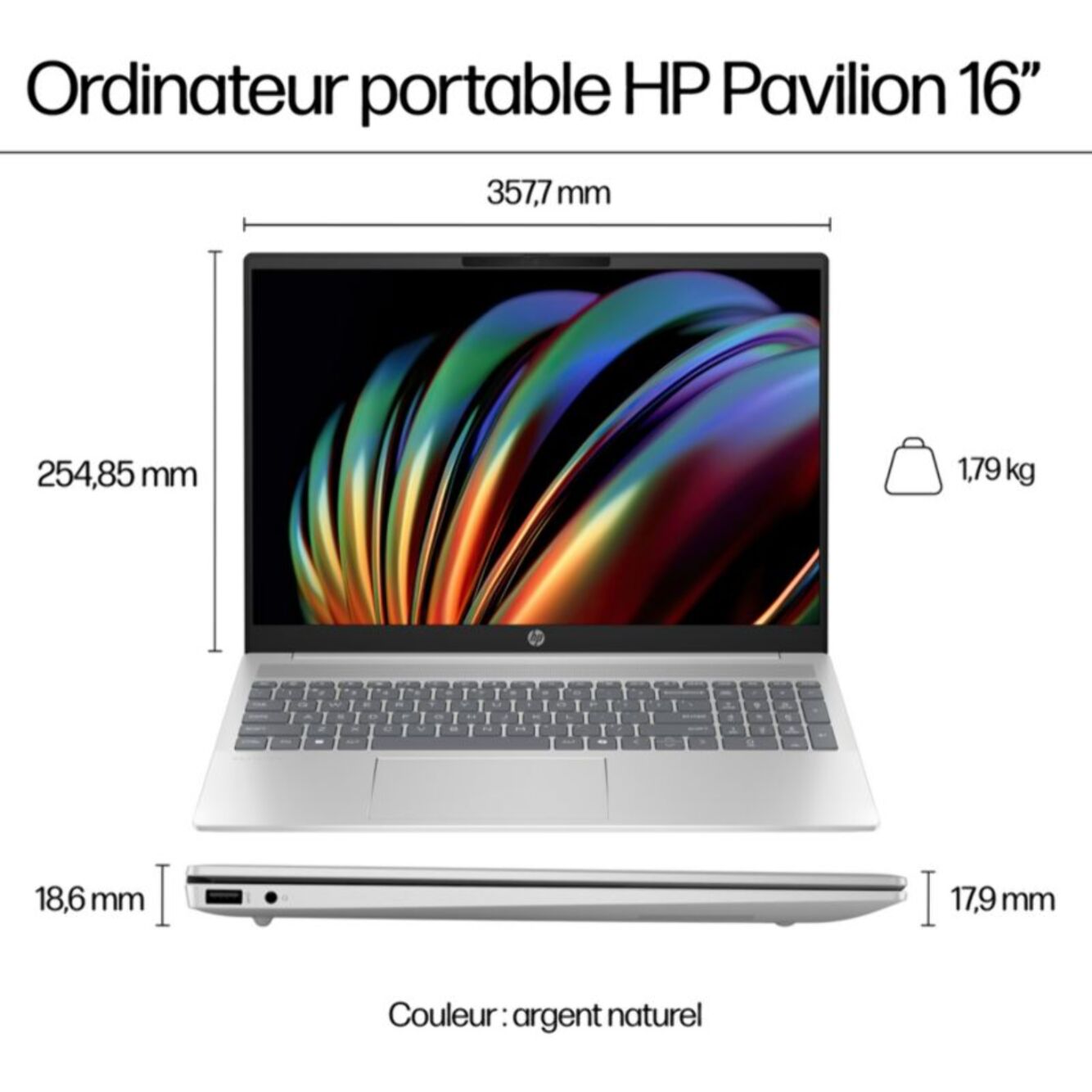 Ordinateur portable HP Pavilion 16-af0038nf