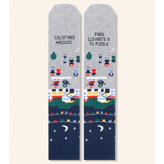 Calcetines "Mágicos para llevarte a tu pueblo"