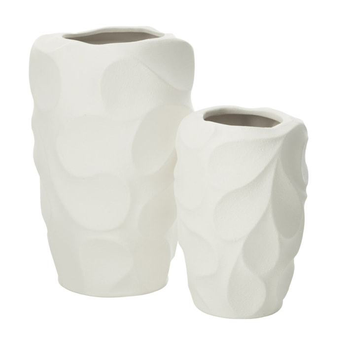 J-Line vase Mirena - céramique - blanc - large - 43 cm de hauteur