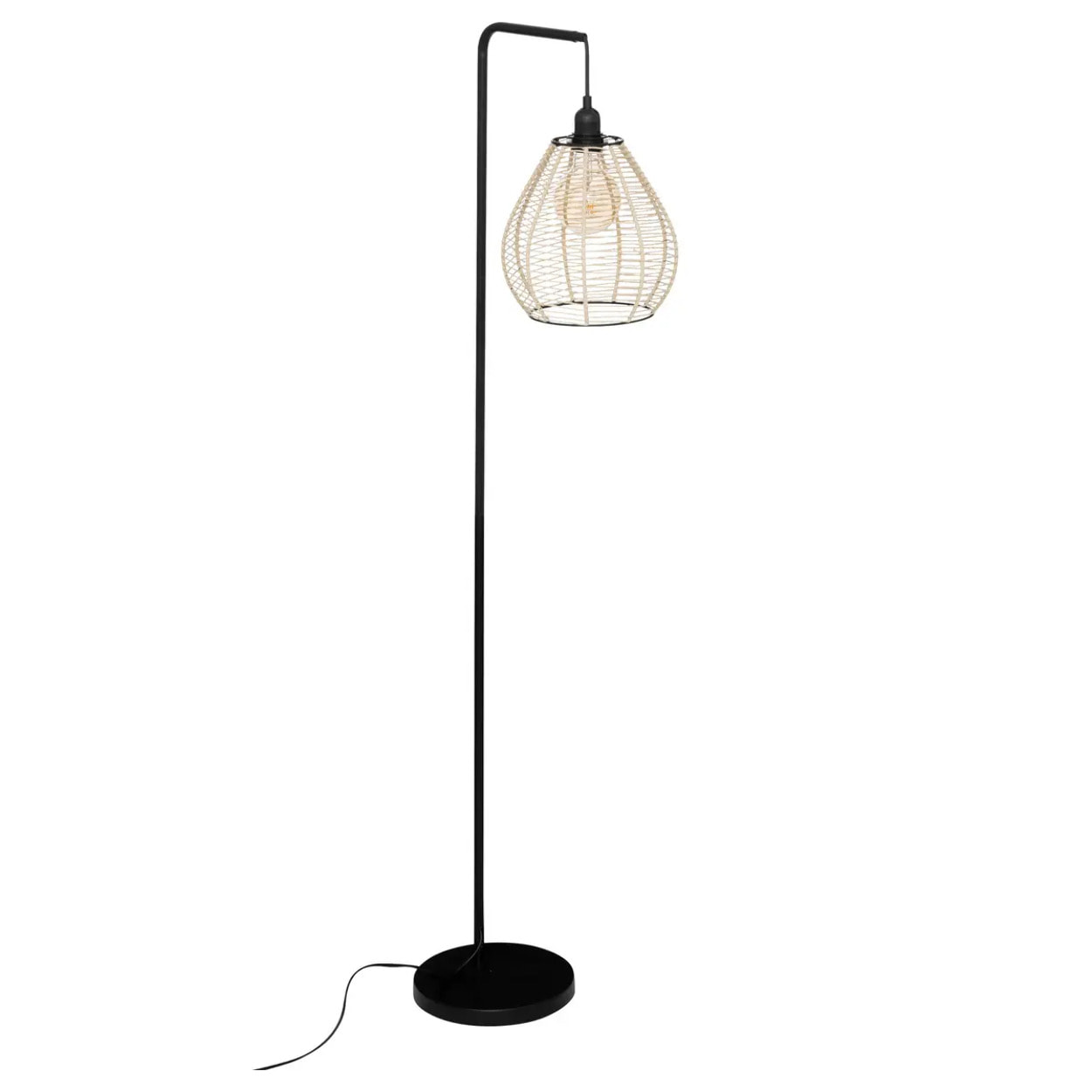 Lampadaire arc "Delia" en métal H149,5cm