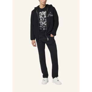 PHILIPP PLEIN Zip Hoodie Signature Embroidery