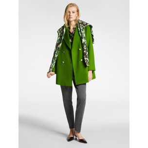 Elena Mirò - Giaccone peacoat in lana luxury - Verde