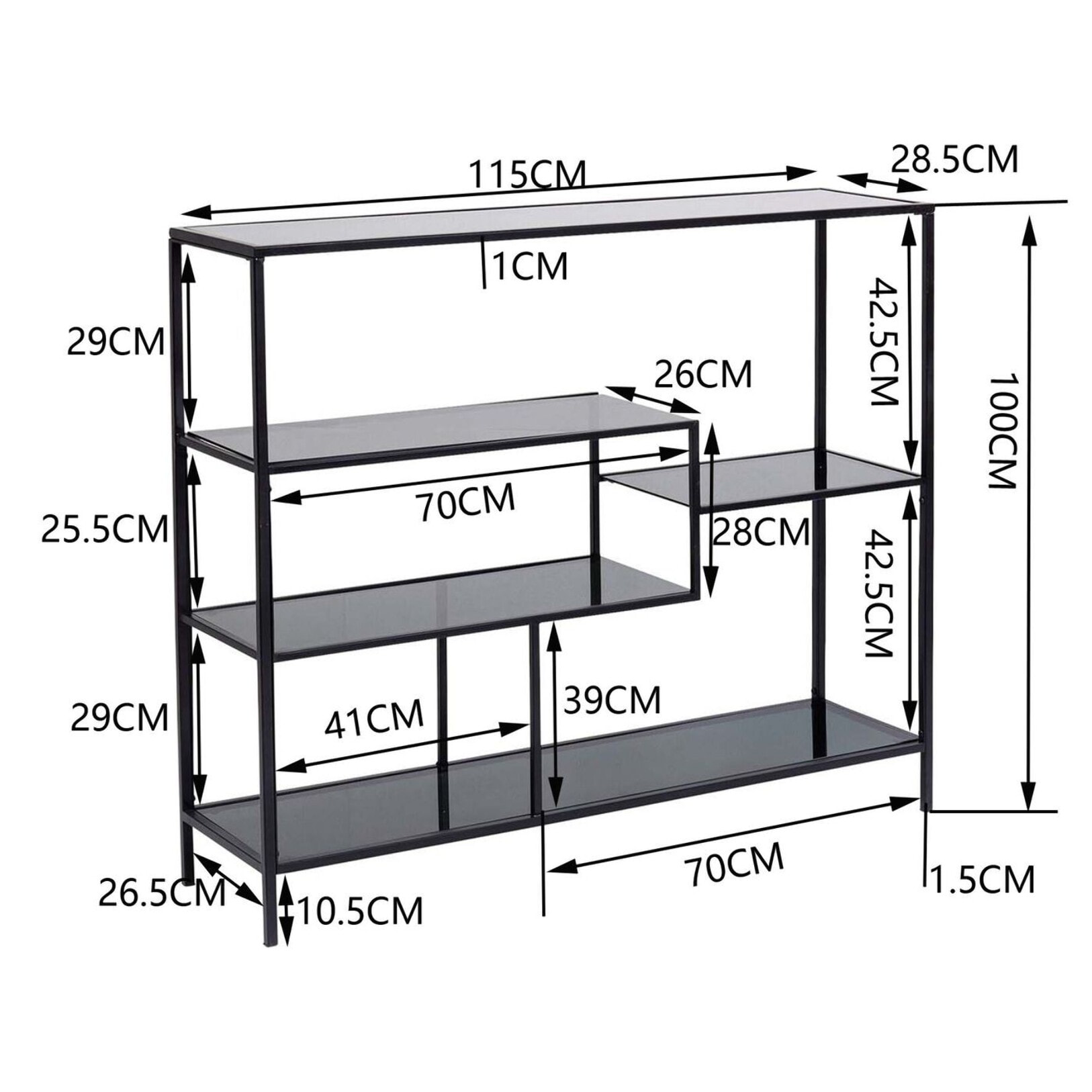 Étagère Loft noire Kare Design