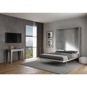 Cama abatible 160 vertical Kentaro Cemento