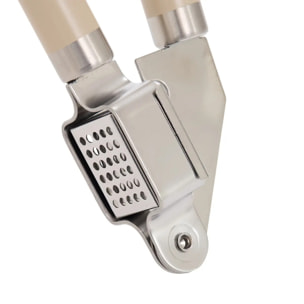 Presse ail Solstice H19,2cm beige en inox