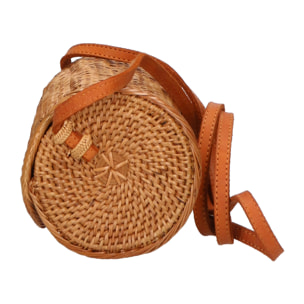 Borsa a tracolla da Donna Laurenzia in Rattan Prodotto Vegano 14x20x14 cm