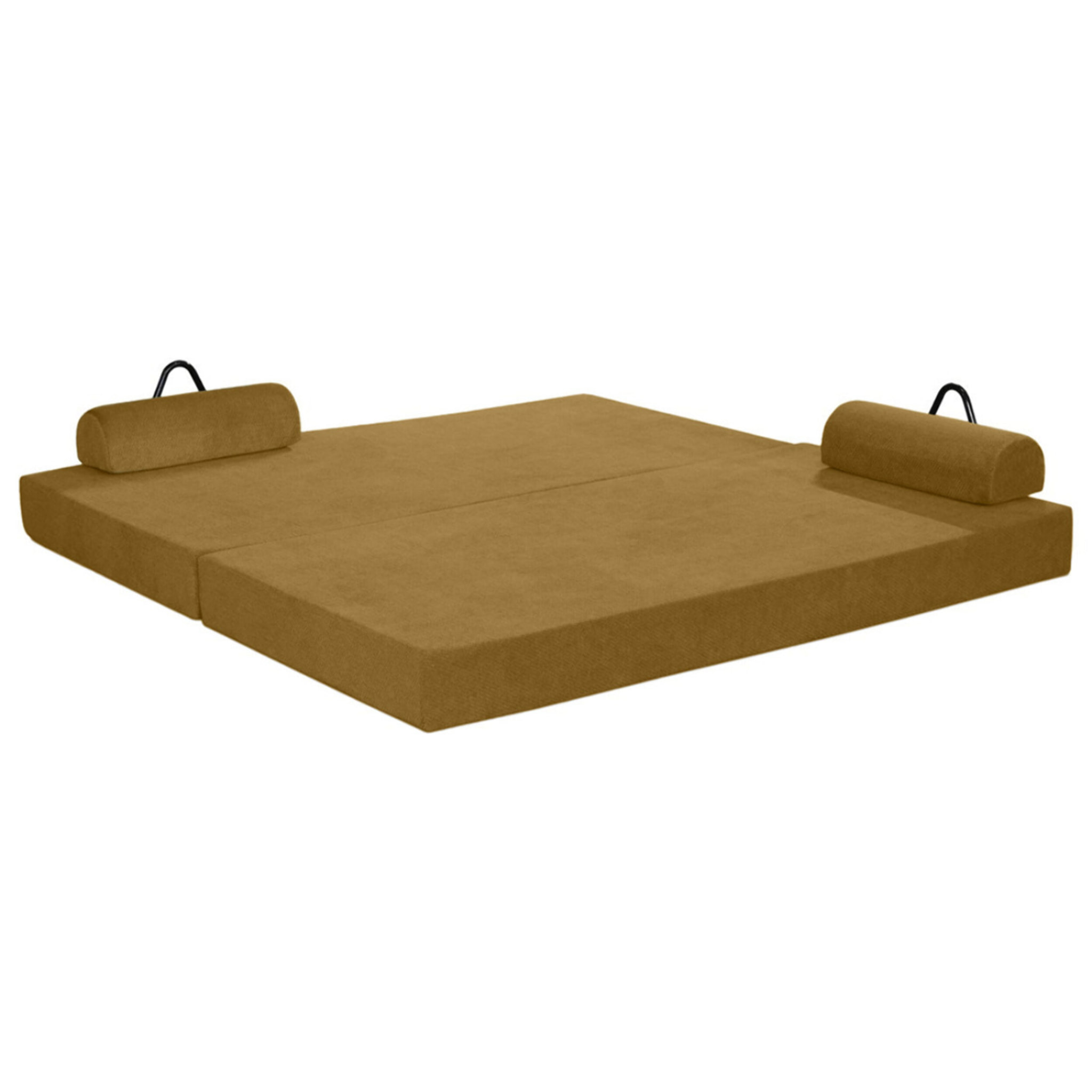 Astral - Canapé 3 places convertible en velours texturé - Marron
