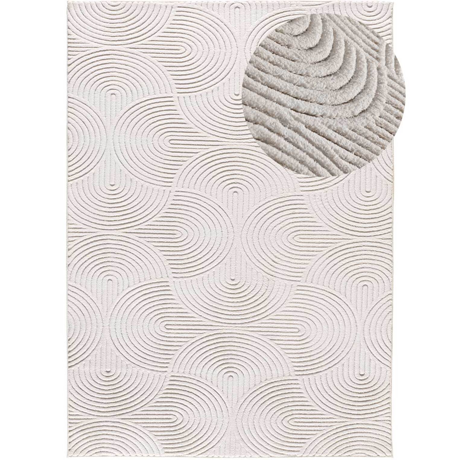 Alfombra lavable con relieve en color blanco Estilo, varias medidas disponibles