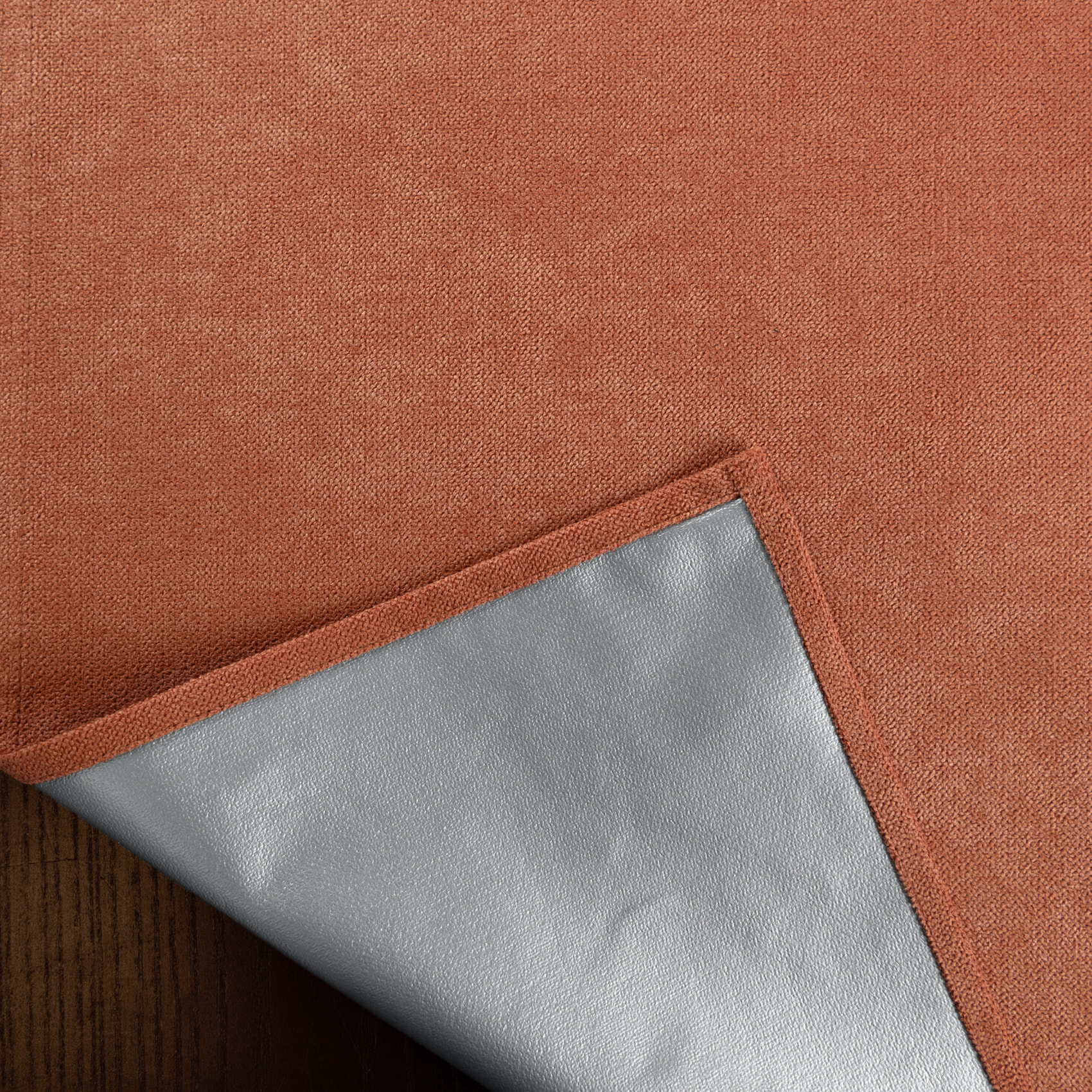 Rideau thermique accroche 3 en 1 occultant et réflecteur de chaleur - Terracotta