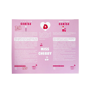 Miss Cherry - Coffret Parfum Roll-On Cerise 10 ml + Baume à Lèvres Cerise + un Chouchou