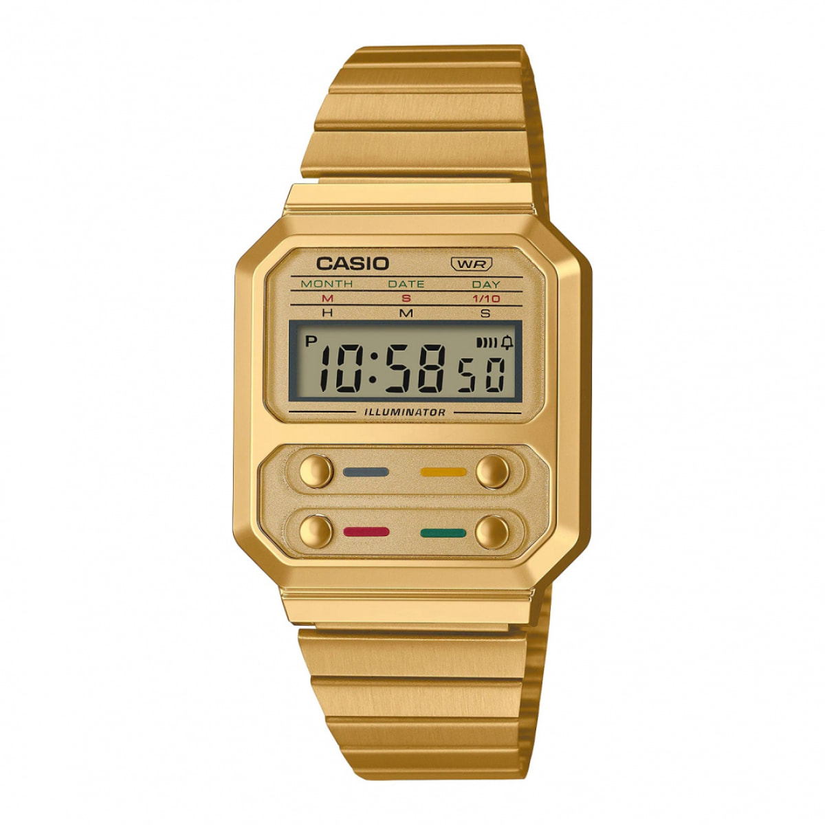 Reloj Casio A100WEG 9AEF Unisex Digital Cuarzo con Correa de Acero