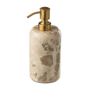 J-Line distributeur de savon Marbre - pierre - beige/or