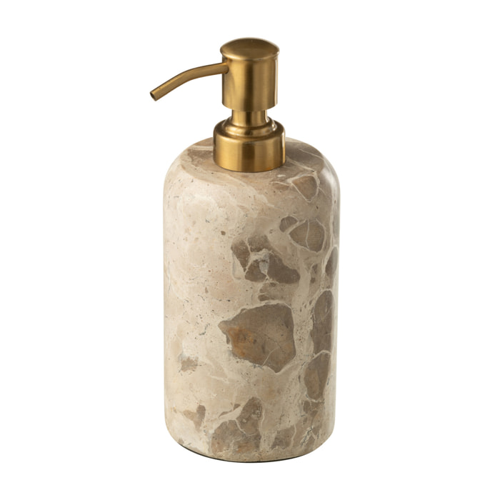 J-Line distributeur de savon Marbre - pierre - beige/or
